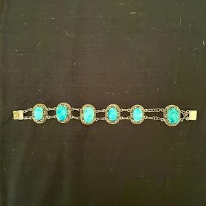 Vintage intricate scareb and silver bracelet